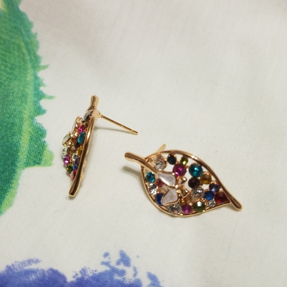 Leaf earrings - Picture 2 of 6